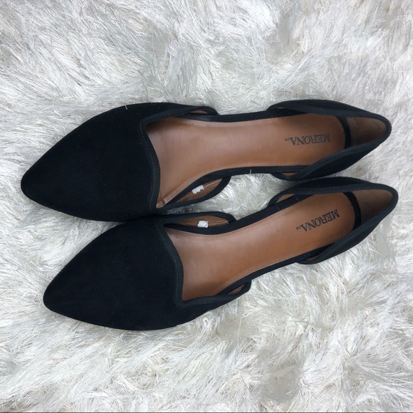 Merona Shoes - Merona Woman's Flats Black D'Orsay Suze 8 1/2
